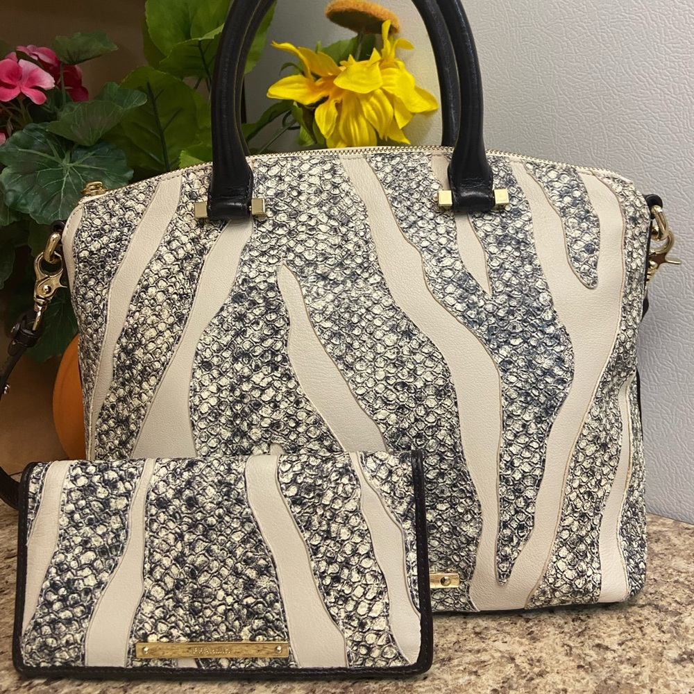 Brahmin Crème Solymar and ADY Wallet